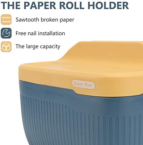 Alipis 1pc Roll Adesivo Creative Banheiro Plataforma de banheiro Ponto de papel de organizador amarelo Banheiro