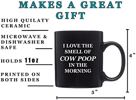 Caneca de café engraçada tática do rio Rogue eu amo o cheiro de cocô de vaca na manhã de novidade da manhã, ótima ideia para o fazendeiro faz do fazendeiro
