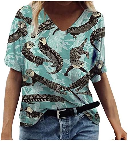 Camiseta de verão feminina camisetas plus size top top chinear estilo pulôver de grande porco camisetas casuais de decote em vulsão curta de manga curta