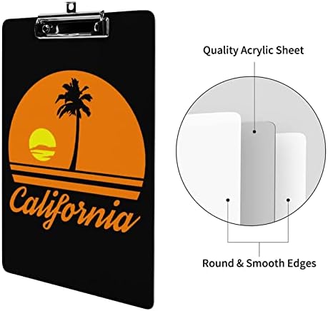 Palm Tree Tree California Beach Plástico Plástico Pedido de clipe de clipe com clipe de baixo perfil