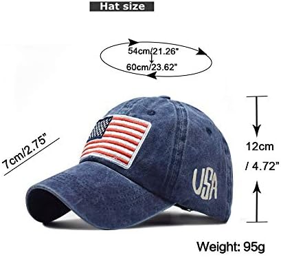 Bandeira dos EUA 100 % de algodão-chapéu de bola de bola de algodão Tamreiro de beisebol Tamanho ajustável para homens e mulheres