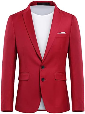 Cloudstyle masculino masculino blazer slim fit 2 botões jaqueta de negócios com casaco esportivo de