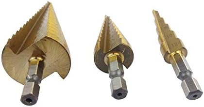 Etapa de perfuração Bits Tool de perfuração de metal Ferramenta de corte de cone com pisos de broca 3-13/3-12/4-12/4-20/4-22/4-32mm HSS Titanium Steel Carpentry