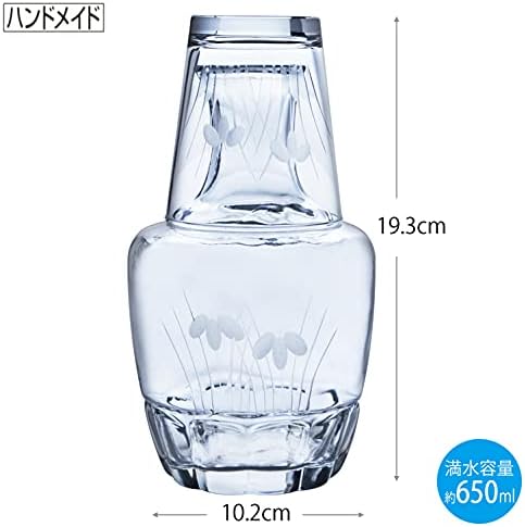 Toyo Sasaki Glass de água de vidro Ayame Kiriko feito no Japão, aprox. 22.0 fl oz, pacote de 30, claro