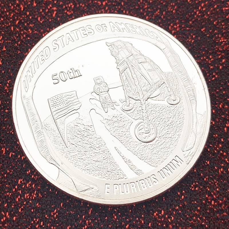 2019 50º aniversário American Spaceflight Silver banhado comemorativo Coin Craft Coin