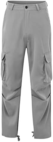 Calça para homens com bolsos masculinos Four Seasons Street Sports Casual Double Pleated Design Color