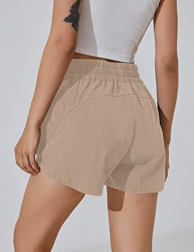 Geléia florescente de shorts de cintura alta feminino