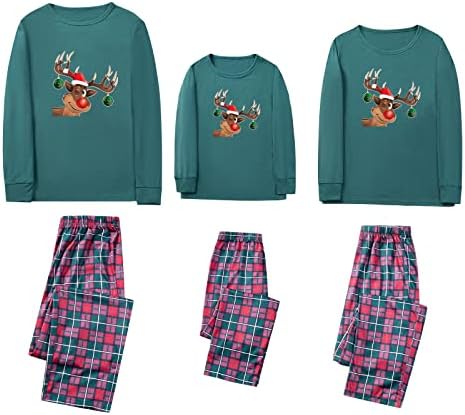 Calças de pijama correspondentes para a família correspondente de pijamas da família Define Pijamas de Natal