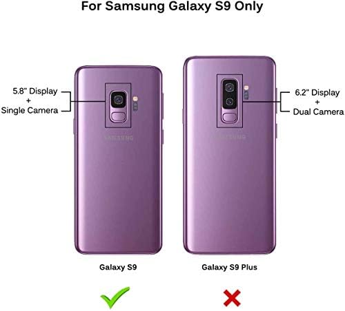 Caso da carteira Galaxy S9 para mulheres, Kudex Luxury Glitter Sparkly Bling Leather Flip Folio Stand