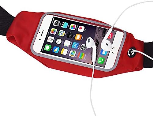 Toxz Sports Running Running Fitness Gym Siol da cintura Tampa da caixa para iPhone 6 Plus 5.5, Prova à prova d'água e design de fivela de cintura ajustável, com elasticidade e furo de fone de ouvido