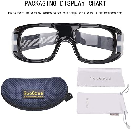 Óculos de raqueteball sloogree - Anti -nebulho de abordagem de choque de choque esportes de vidro de basquete de futebol protetor de proteção