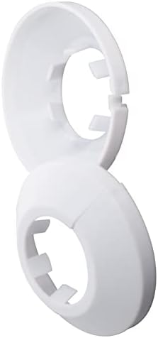 Yinpecly 0,98 polegadas diâmetro de flange tampa decoração de tubo pp plástico escudo de tampa de tubo radiador para decoração de tubo de tubo de parede Branco 6pcs