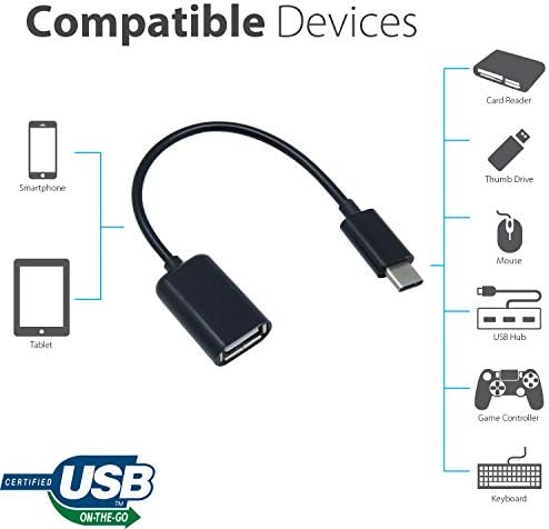 Adaptador OTG USB-C 3.0 Compatível com sua corrida de resistência JBL TWS para funções de uso rápido, verificado