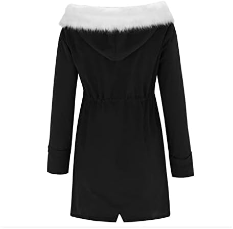 Casacos de inverno feminino Capuzes com capuz Jackets à prova de vento Jaqueta Parka de manga comprida com capuzes com capuz para casaco de casaco