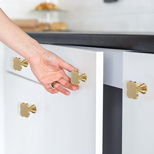 Nuogo 8 pacotes de 1-1/4 polegadas botões de latão sólidos para gaveta de gaveta gabinete de ouro botões
