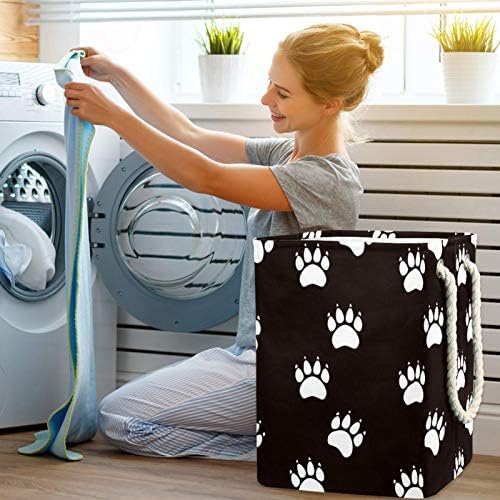 Cestas de lavanderia à prova d'água alta resistente cão dobrável cão pata cesto para crianças adultas meninos