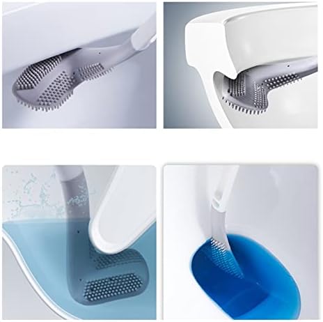 Tomyeus limpador pincel de escova de vaso sanitário casa sem canto morto lavar banheiro limpeza de silicone