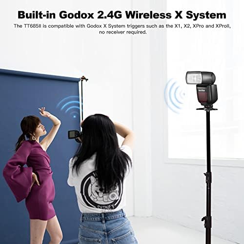GODOX TT685II-N FLASH TTL TTL 2.4GHZ GN60 SINCA DE VELOCIDADE INCILAÇÃO 1/8000S Câmera Speedlite Speedlight Light Compatível para câmeras Nikon com difusor +filtro +pano