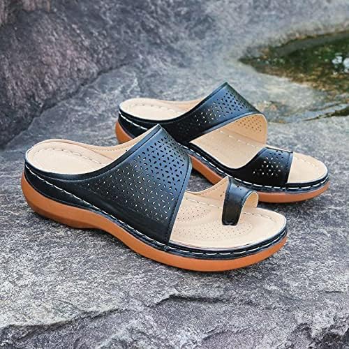 Women Beach Slides Sapatos Comfort Comfort Wedge LeAx