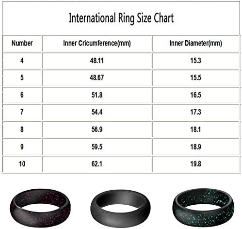 Anéis para mulheres 2023 Presentes de aniversário Silicone Ring de 5,7 mm de largura Anel de ioga Sports