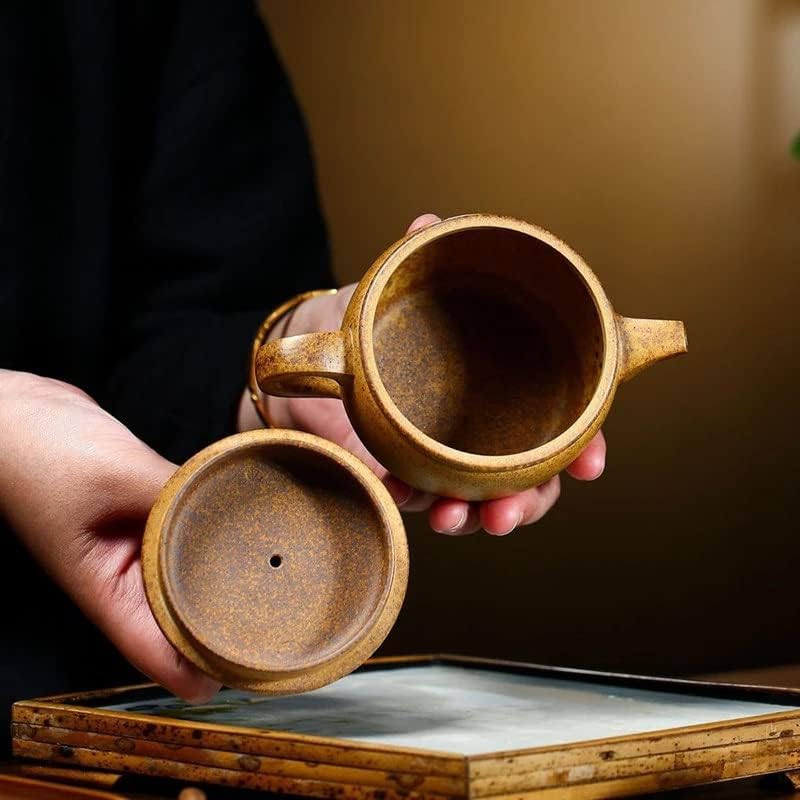 Mmllzel 230ml famoso argila roxa bule de ponta artesanal de grande diâmetro panela de chá chinês zisha conjunto de chá coleta presentes