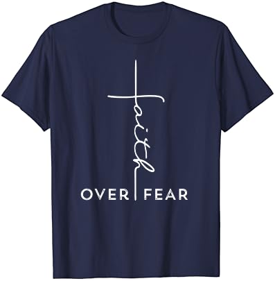 T-shirt Faith Over Fear T-shirt Presente cristão legal para mulheres homens