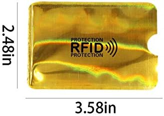 Rarityus 60pcs RFID Holográfico Holográfico Bloqueio Titular de Cartão Bloqueando Banco Anti Ladrão Proteção Caso Cartões de Crédito Segurança Identidade Prevenção
