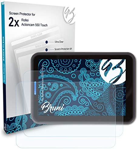 Protetor de tela Bruni Compatível com Rollei ActionCam 550 Touch Protector Film, Crystal Clear Protective