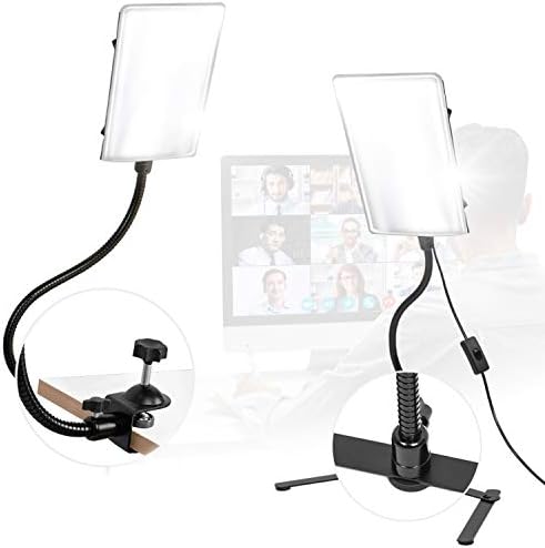 Limostudio [2 pacote] Painel de luz de LED com adaptador de extensão de ganso, mini mesa de luz superior e grampo de montagem, kit de iluminação de vídeo fotográfico, estúdio de foto, agg2205