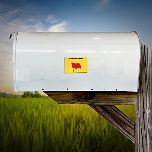 Bandeira de substituição magnética da bandeira post do Yeebeny para correio de saída -Pickup Bandeira vermelha com fundo amarelo brilhante, pegue ímãs de alerta de caixa de correio - ímãs de notificação de caixa de correio de 1,8x2,6 polegada