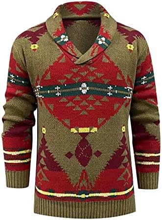 Dudubaby Men's Solid Color Casual Redond Pollover Sweater Sweater de manga comprida