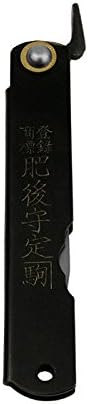 Higonokami - lâmina em forma de folha de aço de papel branca 100 mm preto
