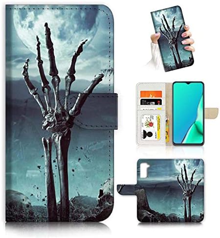 Para Samsung S22, para Samsung Galaxy S22, capa de capa de carteira de flip -flip, A24791 Halloween