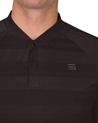 Três sessenta e seis camisas de golfe para homens - camisas polo sem gola seca - design leve