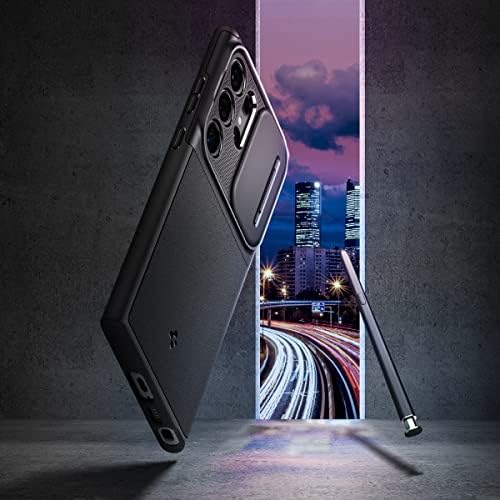 Armadura Spigen Optik projetada para Galaxy S23 Ultra Case - Black