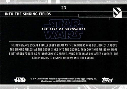 2020 TOPPS Star Wars The Rise of Skywalker Série 2 Purple 23 nos campos de naufrágio Finn, Poe