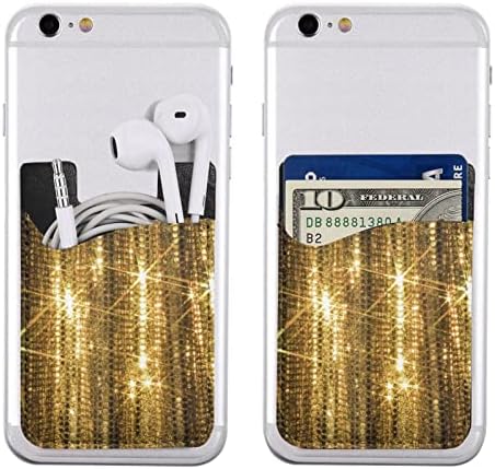 Titular de lenço de telefone de lantejous de lantejous de lantejoula de cartão de crédito de couro de couro PU bolsa 3m Mangas adesivas para todos os smartphones