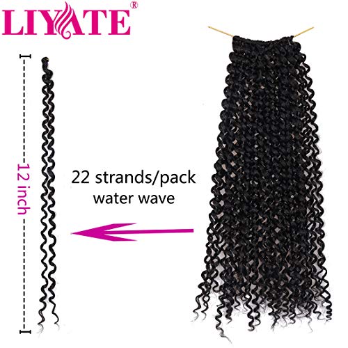 7 pacotes paixão paixão cabelos de paixão 12 polegadas onda de água traidora de crochê de cabelo