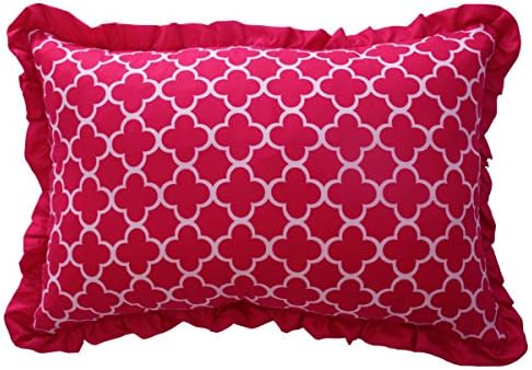 Revestimento Waverly Modern Trellis Retangular Decorativo Pillow, 12 x 18, rosa