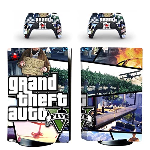 Para PS5 Digital - Game Grand GTA Roubo e Auto PS4 ou Ps5 Skin Skin para PlayStation 4 ou 5 Console