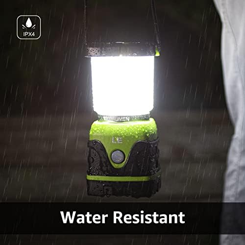 Pacote - 2 itens: 2 Pacote de farol de pacote recarregável para corrida de camping e 1 pacote à prova d'água LED LED LANTERN LED com 1000lm