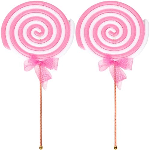 PretyZoom 2pcs gigante Lollipop Prop Large Simulation Lollipop Props Candy Ornamentos