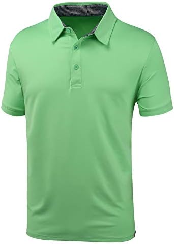 Camisas de pólo de golfe de Zity para homens de manga curta camiseta de t-shirt de colarinho de