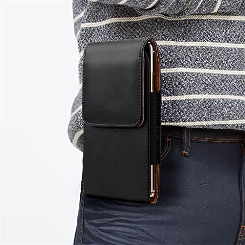 Shzbcdn Universal Leather Case Mens Corrente da cintura Saco de clipe para o coldre de bolsa de telefone celular de 3,5-6,3 5,7-6,3 polegadas)