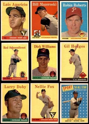 1958 Topps Baseball Complete Conjunto 6 - Ex/Mt - Conjuntos completos de beisebol