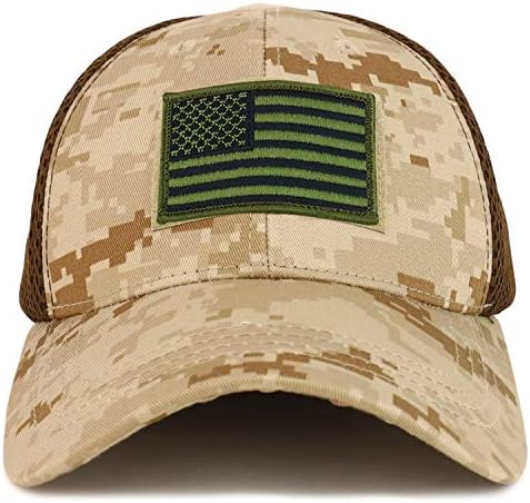 Armycrew American Flag Tactical Tactical Bordado Patch Air Mesh Flex Cap
