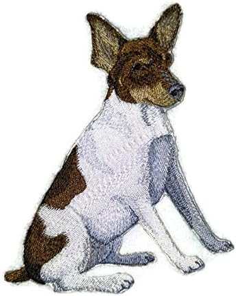 Incrível retratos de cães personalizados [Toy Fox Terrier] Ferro bordado ON/CAW Patch [5,5 x 4,5] Feito nos EUA]