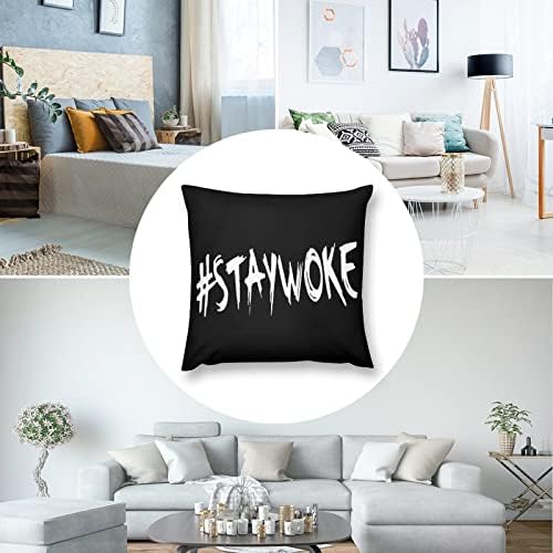 Stay Woke Throw Pillow Capas do conjunto de 2 estojos de almofada para sofá -sofá de brophases decorativos