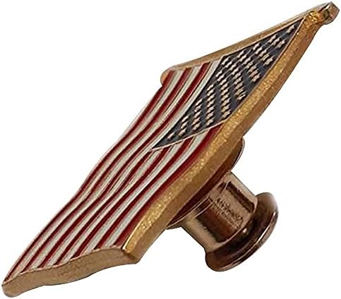 Pins patrióticos American Flag Hat & Lapeel Pins - 2 pacote | Artesanal na América | Opções de estilo | Placa de ouro em latão | Listras de esmalte vermelho, branco e azul | Bolsa de viagem e caixa de presente incluída