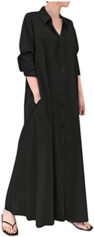 Vestidos de linho Zefotim para mulheres 2023 Moda longa Casual Casual Eado